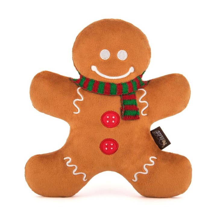 Holiday Classic Gingerbread Man - Pet Plush Toy for Dogs for wholesale by P.L.A.Y. Pet Lifestyle and You
