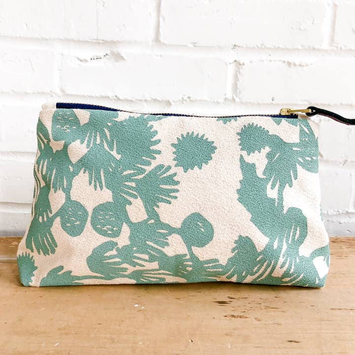 Erin Flett - Wholesale Make-up tas/toilettas - Robins Egg Blue Deep Woods make-up tas met ritssluiting