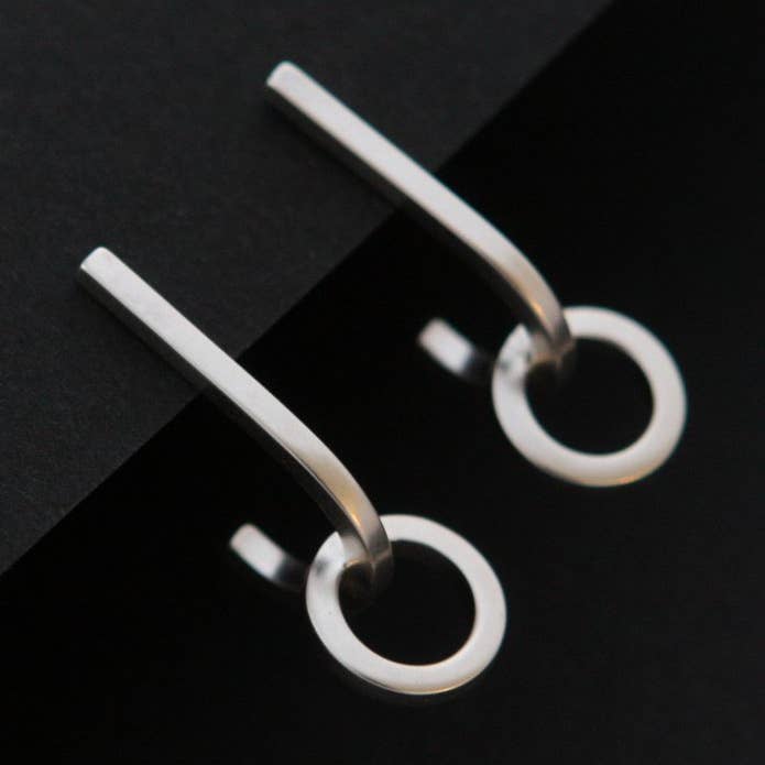 Kes Earrings - Small - Sterling Silver for wholesale by Powers Handcrafted Jewelry
