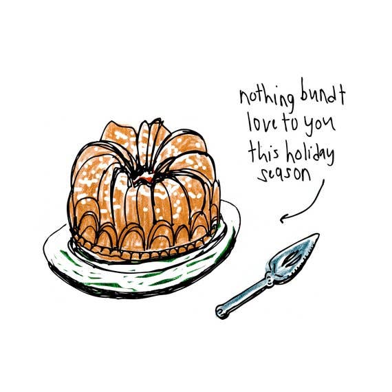 ARTJADEN – wholesale Season’s Greetings card – Bundt Cake1