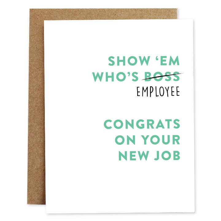 Rhubarb Paper Co. - Wholesale Congratulations Card - Employee New Job Card