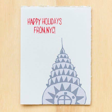 CHRYSLER BUILDING GRUSSKARTE „FROHE FEIERTAGE AUS NEW YORK“ für den Großhandel von Alphabet Studios
