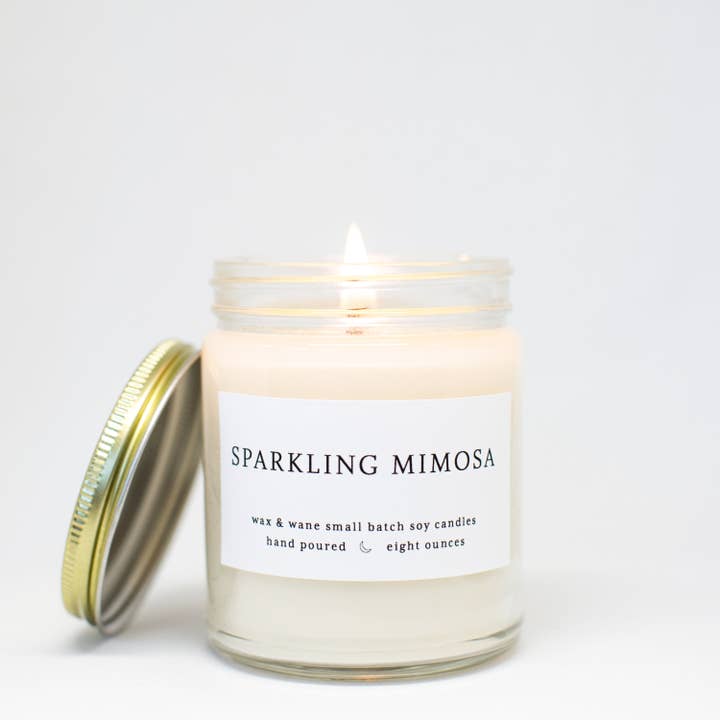 Wax and Wane Candles - Wholesale Jar/Filled Candle - Sparkling Mimosa Modern Soy Candle