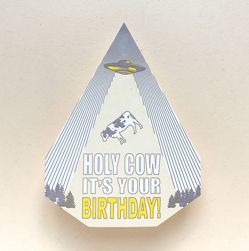 Blackbird Letterpress - Wholesale Birthday Card - holy cow it's your birthday card7