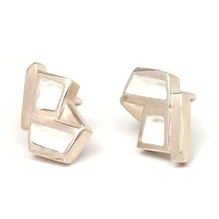 Albite Earrings Silver White for wholesale by Gina Rios Jewelry