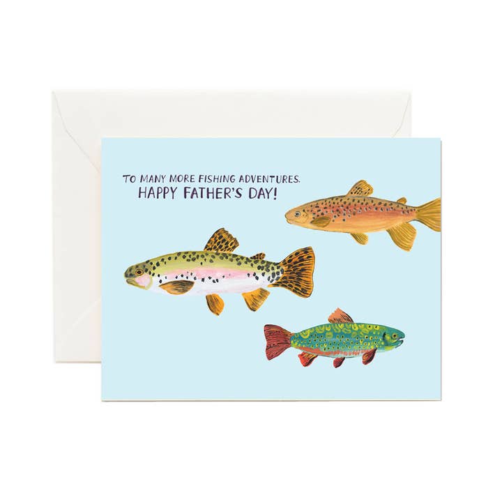 Fiskeri Adventure, Fars dag-kort, Glædelig Fars dag for engroshandel hos Forage Paper Co.
