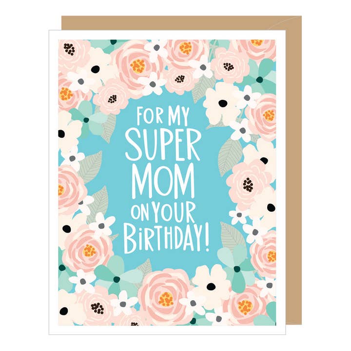 Super Mom Birthday Card for wholesale by Apartment 2 Cards