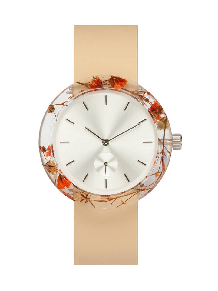 Orange Baby's Breath Botanist Watch for wholesale by Analog Watch Co.