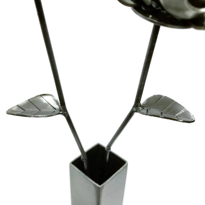 Metal Relic - Wholesale Artificial Flowers - Dual Immortal Roses And Bud Vase7