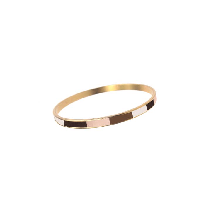 Blocked Neutrals Mod Bangle for wholesale by Marionwild Jewelry