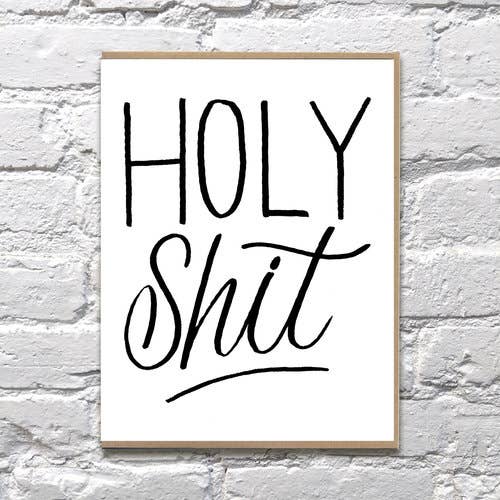 Holy Shit BIG Card for wholesale by Bench Pressed