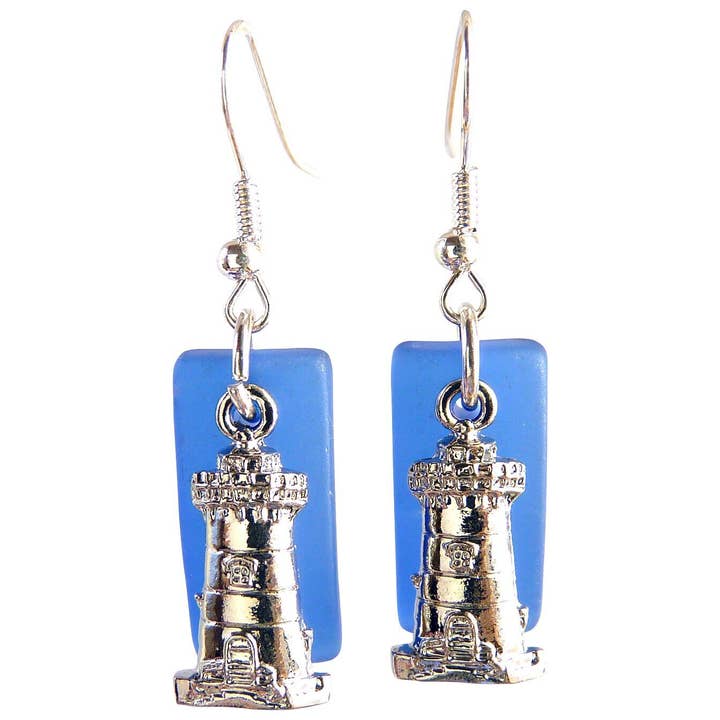 Fyr Beach Glas Örhängen - Blandade färger för wholesale av Snazzy and Co