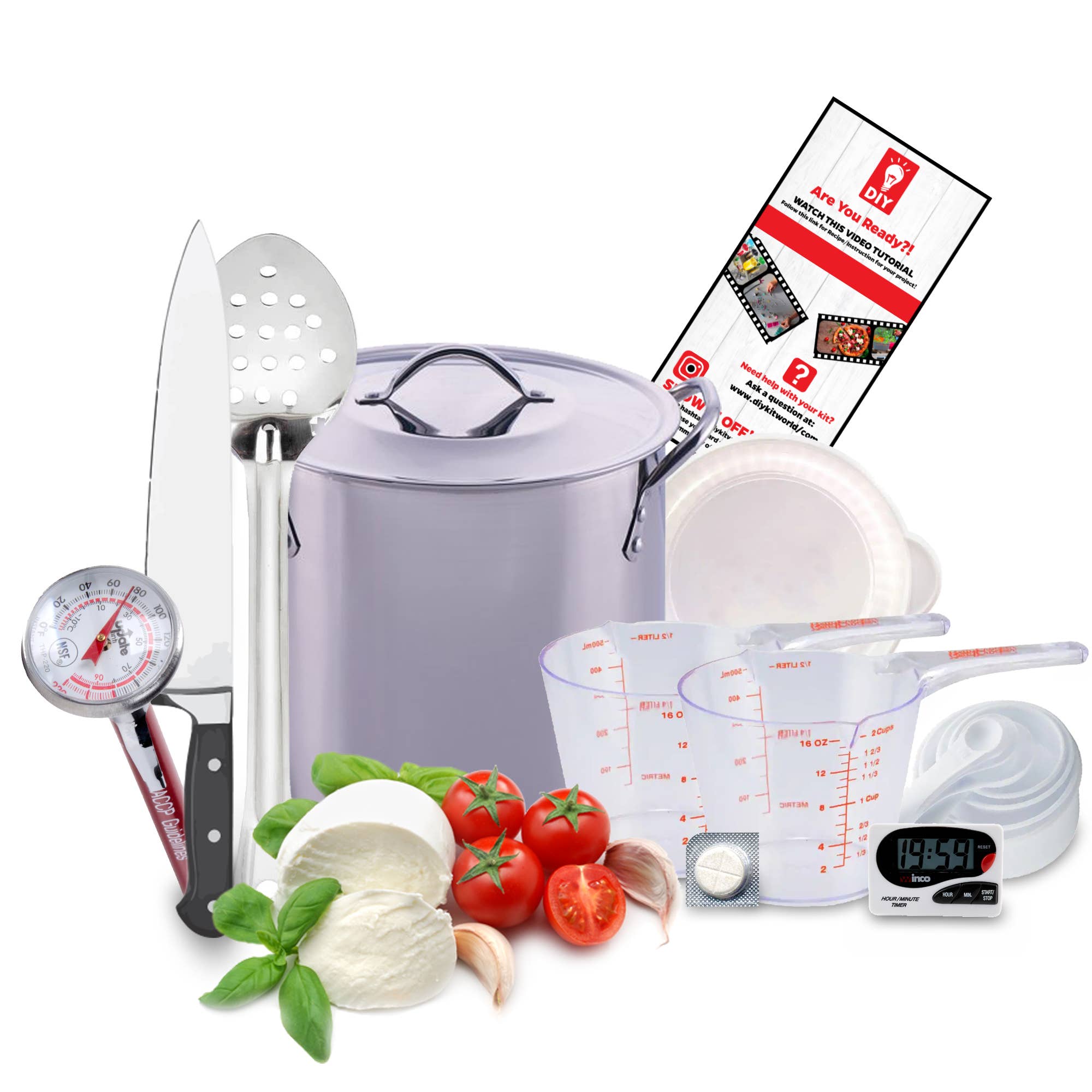 DIY Kit World - Wholesale DIY Food Kit - Mozzarella DIY Deluxe Cheese Making Kit0