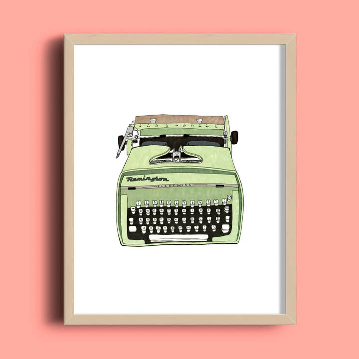 Vintage skrivmaskin konsttryck för wholesale av Handzy Shop + Studio