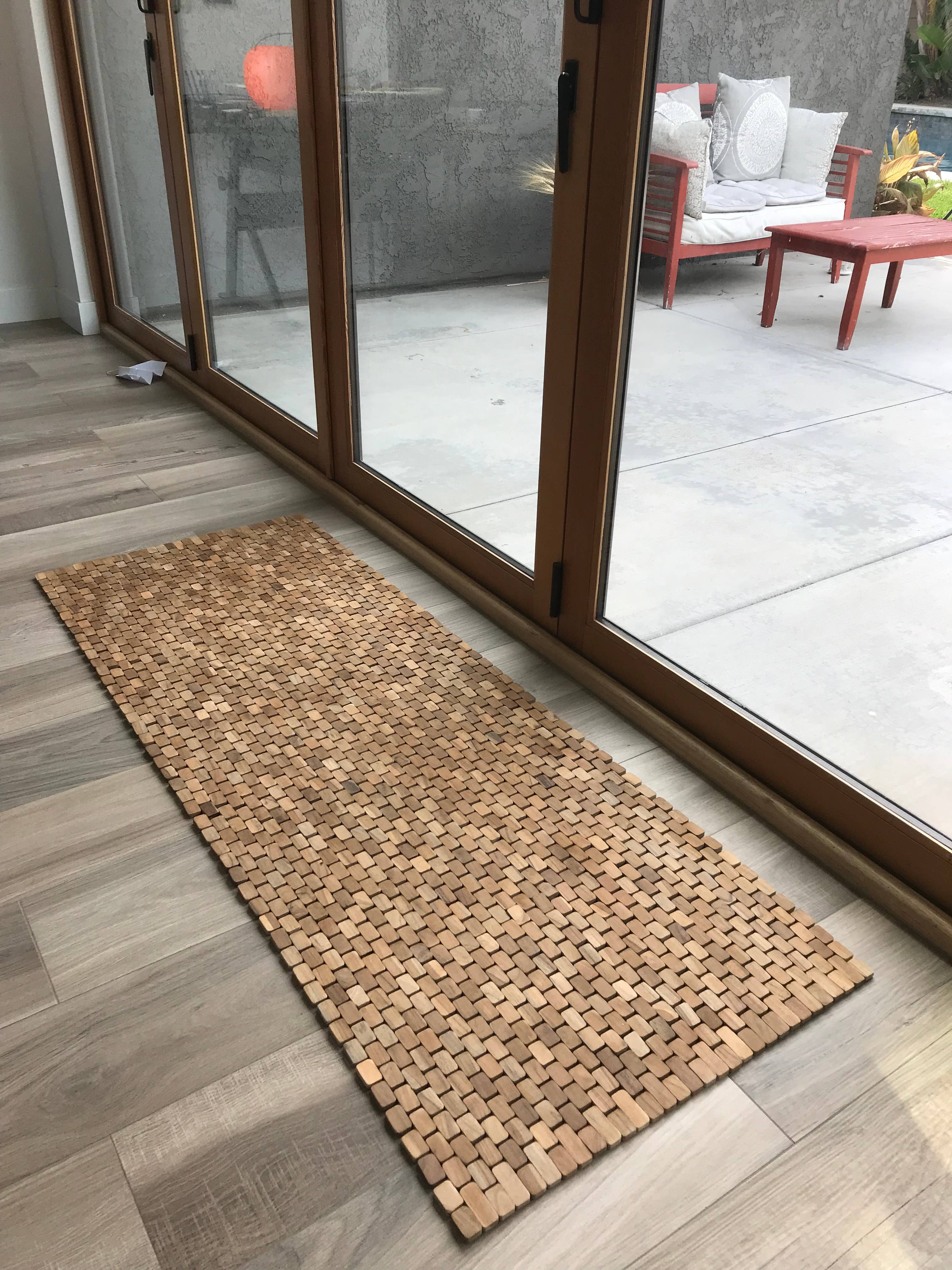 Hip-o Modern Living - Wholesale Floor Mat - Natural Teak Floor Runner (64 x 24")4