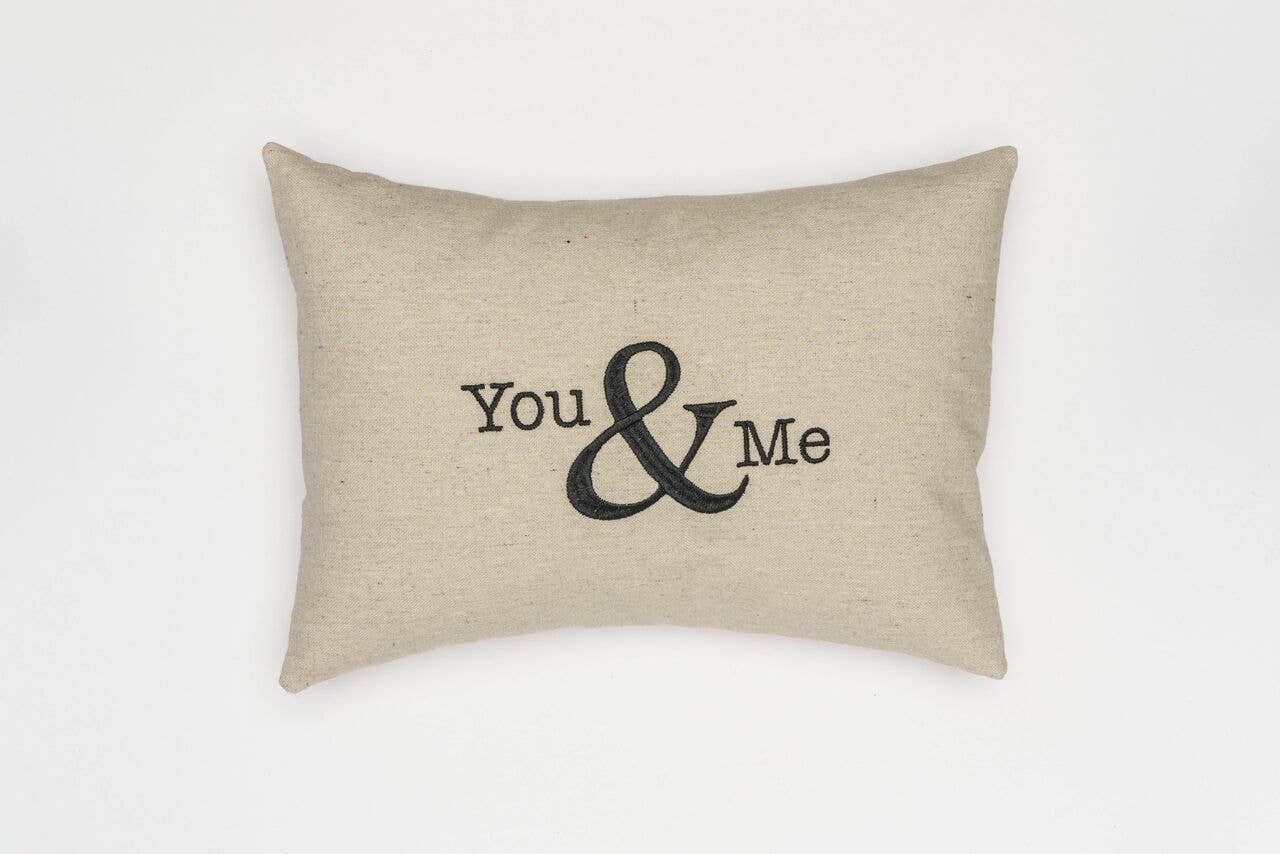 Southern Charm Textiles - Wholesale Throw/Decorative Pillow - Embroidered 100% cotton you & me throw pillow0
