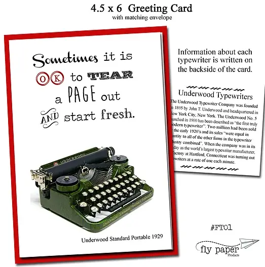 Fly Paper Products – Großhandel Freundschaftskarten – Reiß eine Seite raus und fange neu an... Grußkarte Freundschaft1