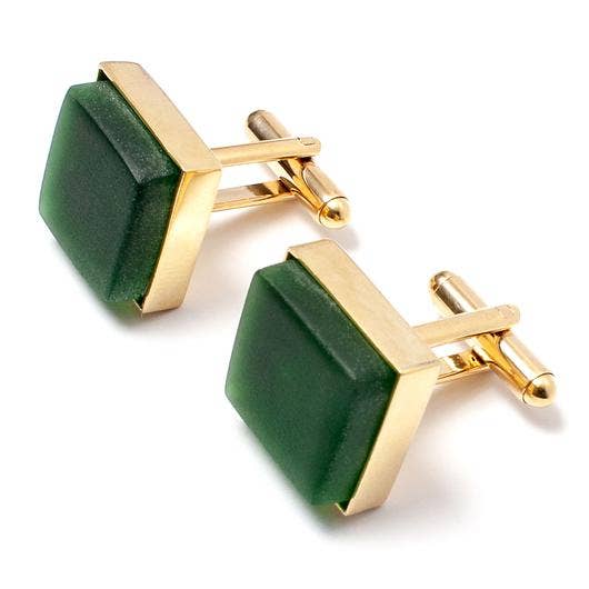 Smart Glass Recycled Jewelry - Wholesale Cufflinks - CUFFLINKS GOLD | Father's Day3
