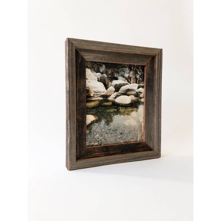 Alibi Interiors - Wholesale Picture Frame - 8" x 10" Reclaimed Wood Double Frame