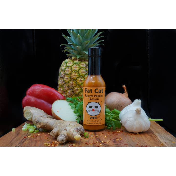 Fat Cat - Wholesale Hot Sauce - Papaya Pequin Passion Savory Fruit Hot Sauce (fullcase-12ct)