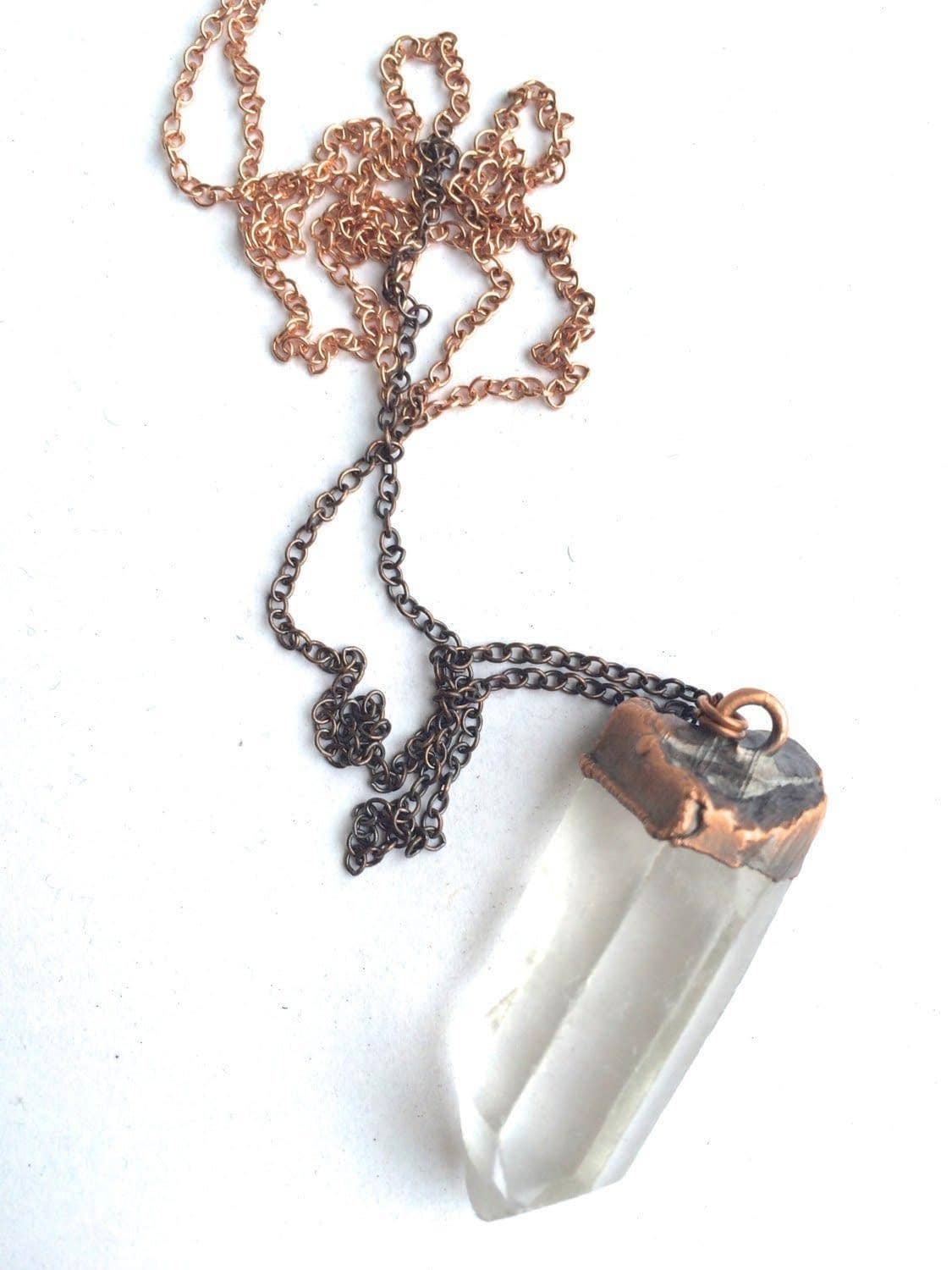 HAWKHOUSE – wholesale Pendant/charm necklace – 30" Large Raw Crystal Necklace3