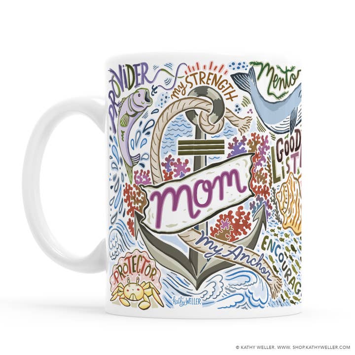 Mom Ocean-Themed Mug for wholesale by Kathy Weller Art+Ideas