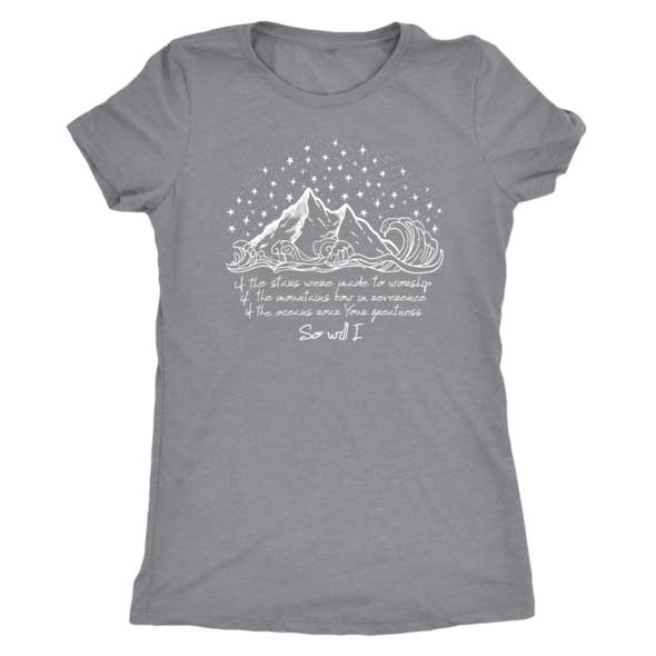 So Will I Dames t-shirt - Heather Grey voor wholesale door A Quiver Full