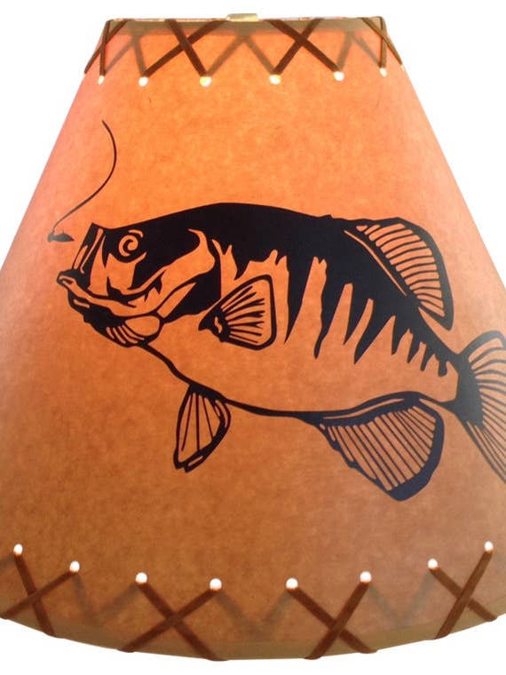 9'' Double Crappie Lamp Shade for wholesale by Reel Lamps