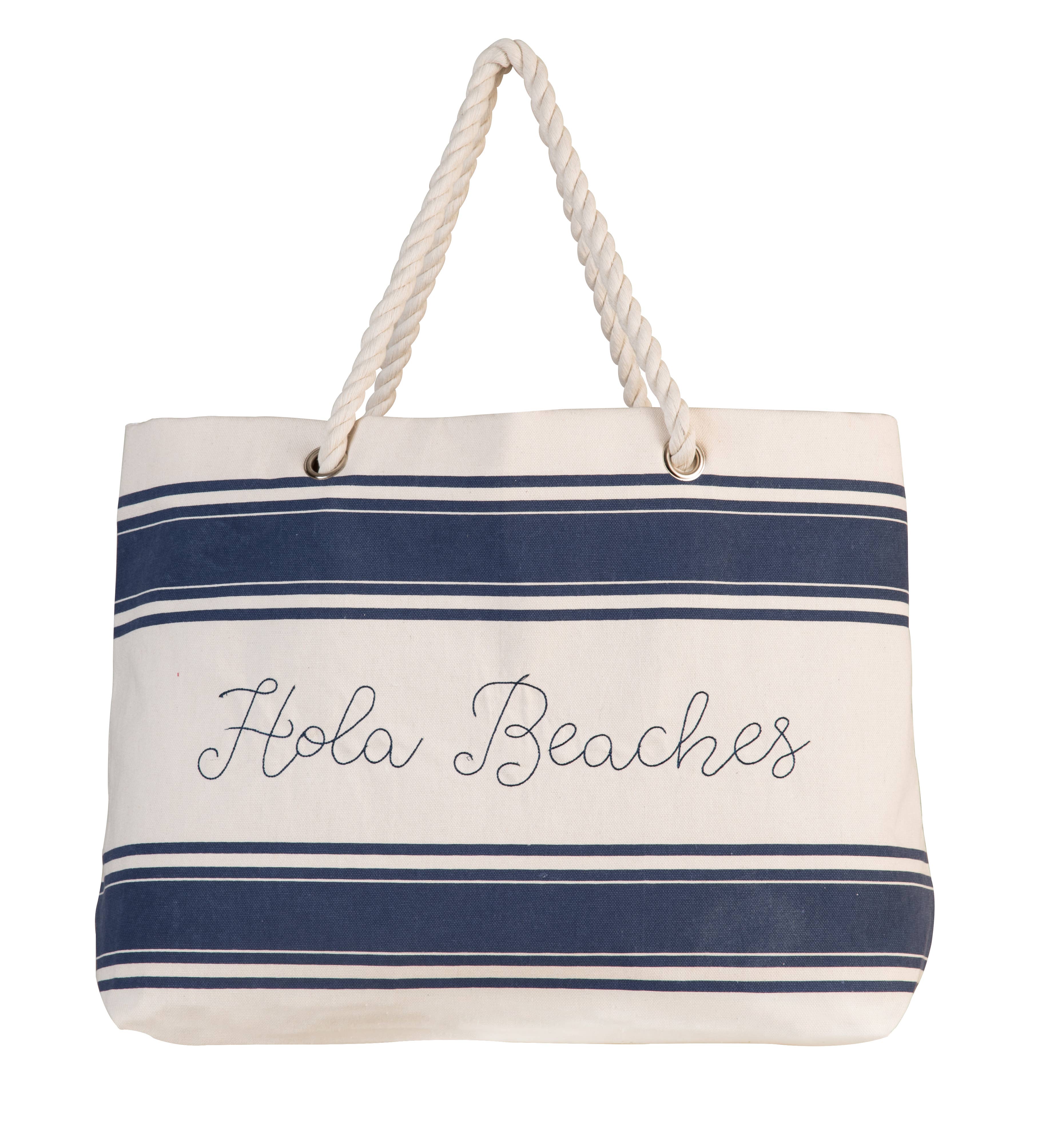 Totalee Gift - Wholesale Beach Bag - SALE Cotton Cream Hola Beaches Beach Tote