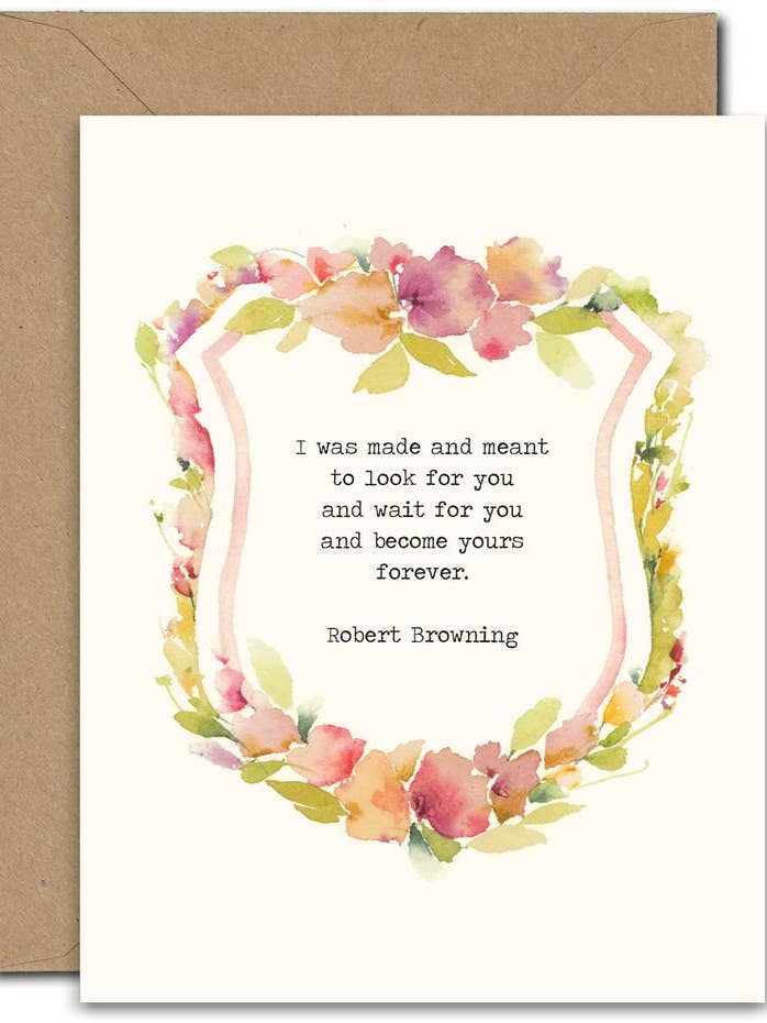 Robert Browning WENSKAART voor wholesale door June Watercolor