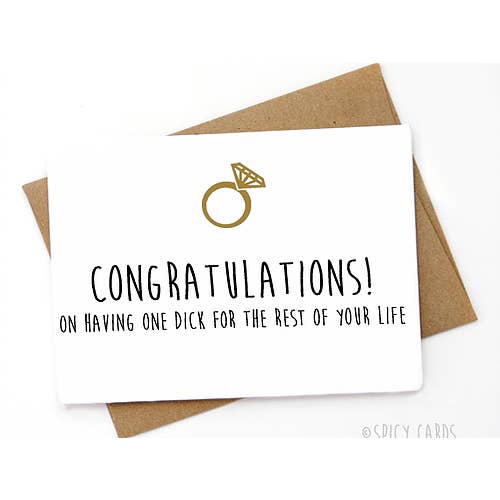 Spicy Cards – Großhandel Verlobungskarten – Lustige Verlobungskarte — Ein D*ck für den Rest deines Lebens