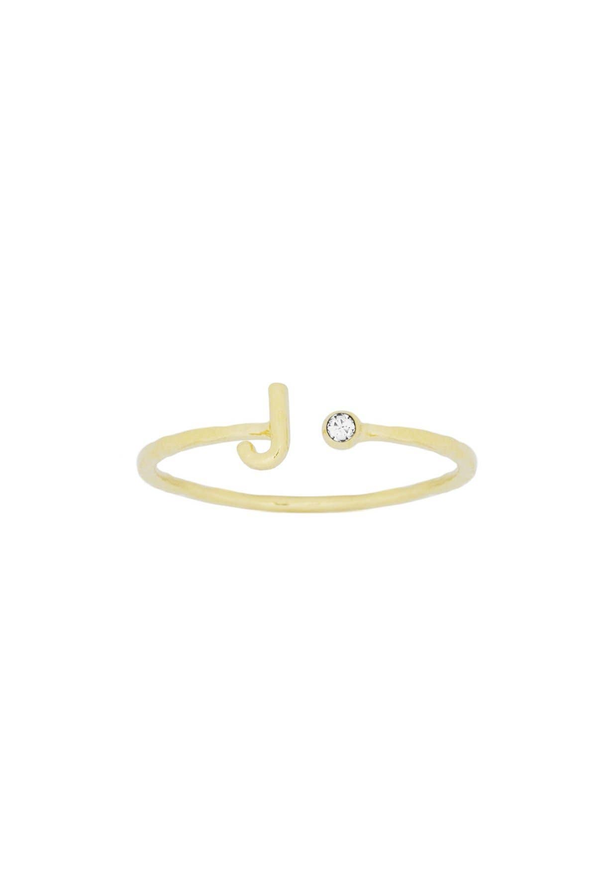 Katie Dean - Wholesale Band/Stacked Ring - 18K Gold Plated, Size 7 Initial Ring3