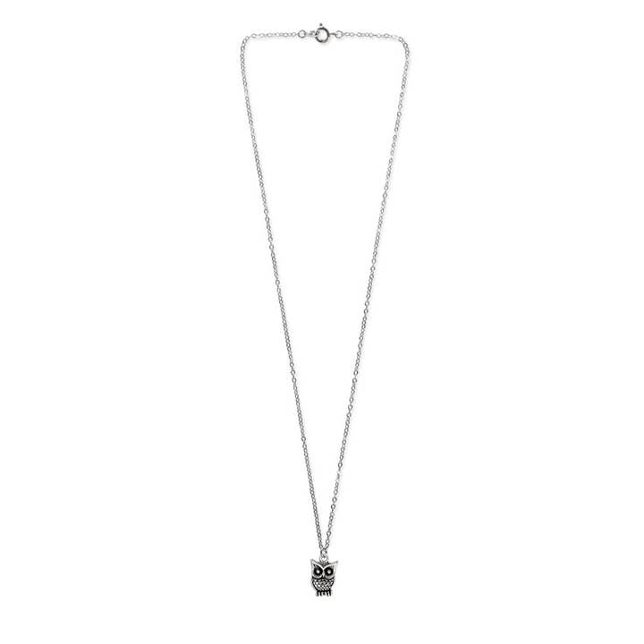 O Yeah Gifts - Wholesale Pendant/Charm Necklace - Owl Necklace, Silver Owl Charm Pendant2