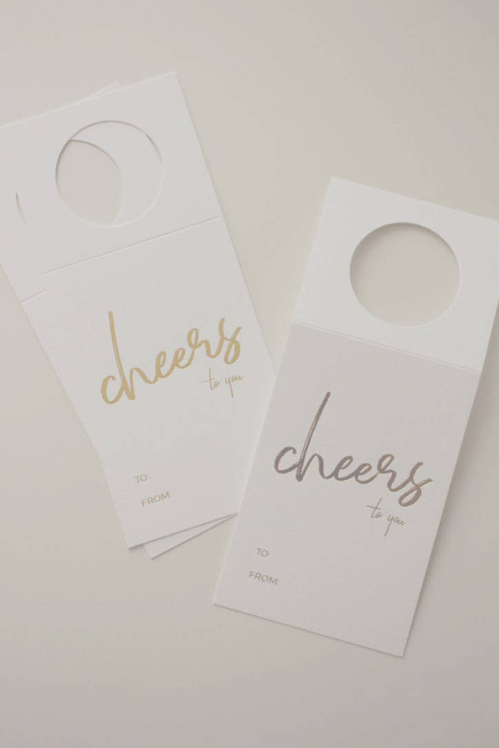 Wrinkle & Crease Paper Products - Vendita all'ingrosso Etichetta regalo - Etichette per bottiglie di vino - Cheers to You4