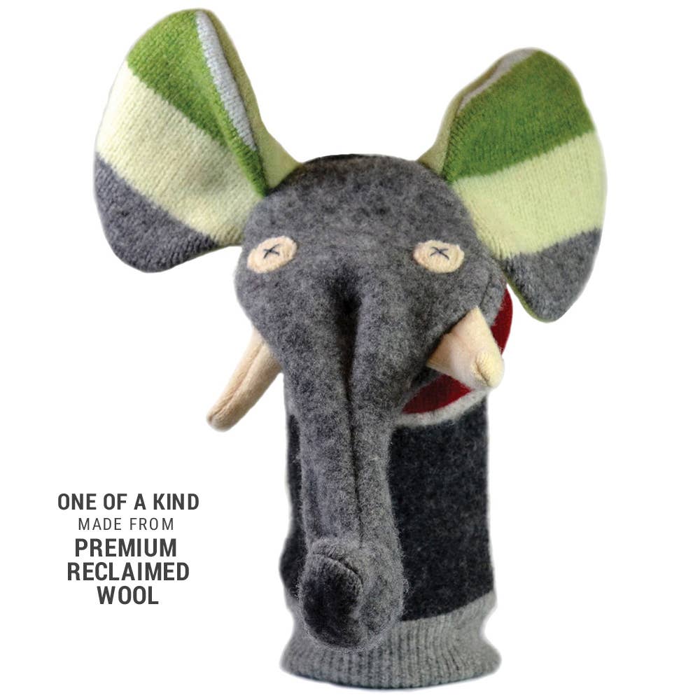 Cate and Levi - Wholesale Puppet - Kids & Baby - Elephant Puppet | Reclaimed Wool1