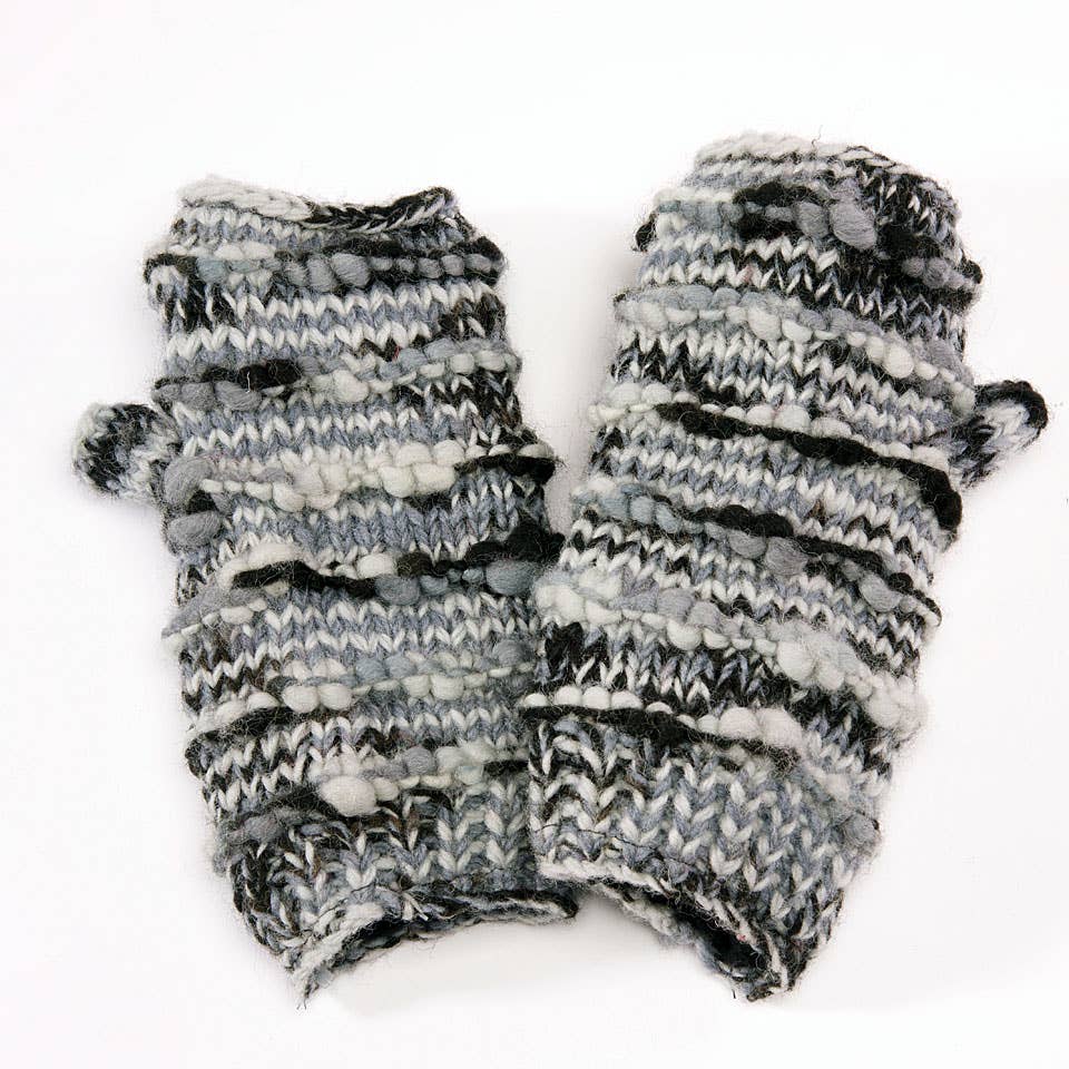 Zig Zag Asian Collection - Wholesale Gloves - Women's - Ribbed Multi-Striped Fingerless Gloves1