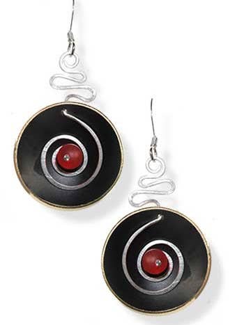 Hypnotische Ohrringe - Sea Glas Red für den Großhandel von LeDanse Limited Edition Jewelry