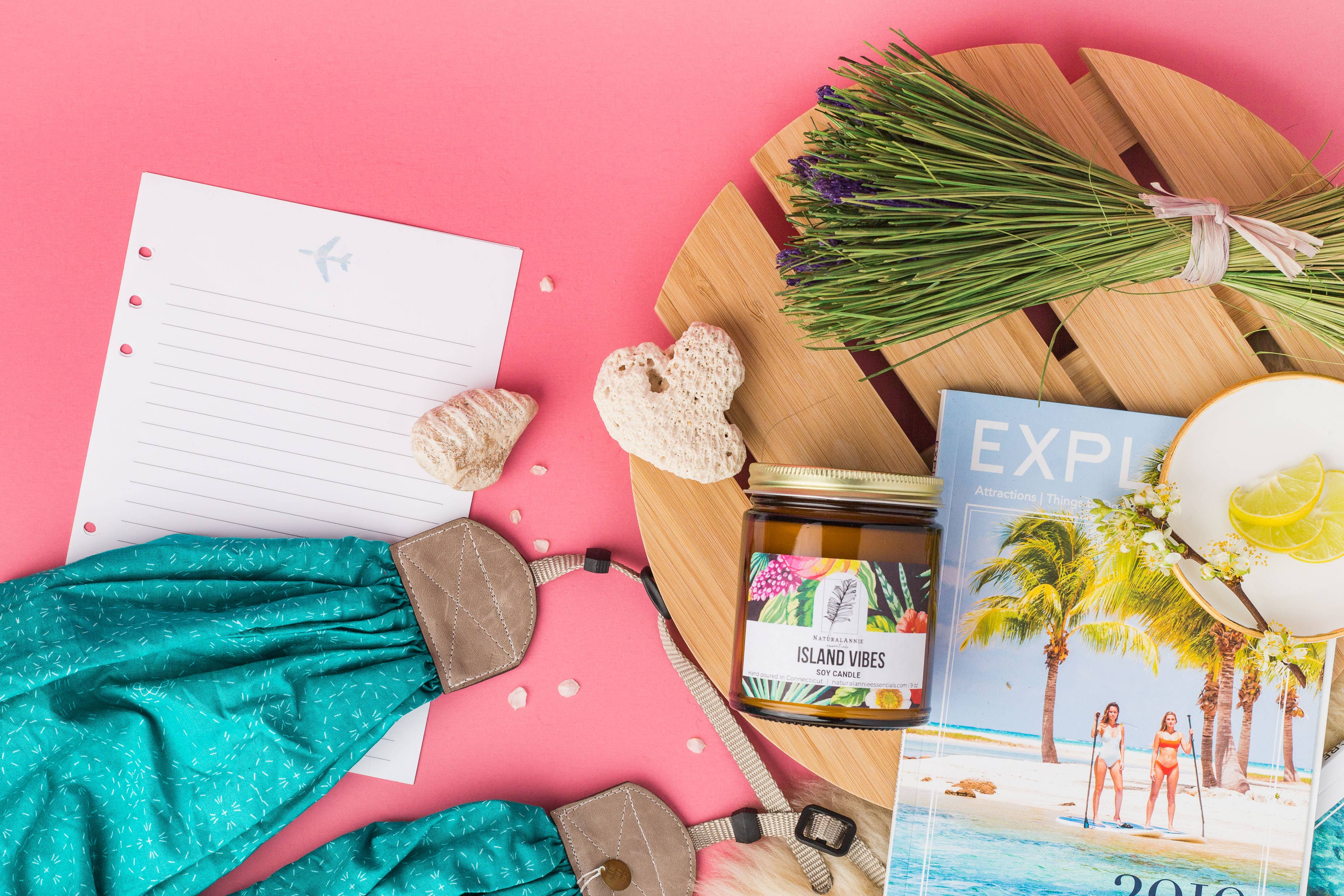 NaturalAnnie Essentials - Wholesale Jar/Filled Candle - Island Vibes Fruity/ Tropical scented Soy Candle3