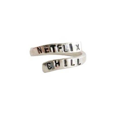 Sweet 1985 - Wholesale Band/Stacked Ring - Netflix N Chill Ring