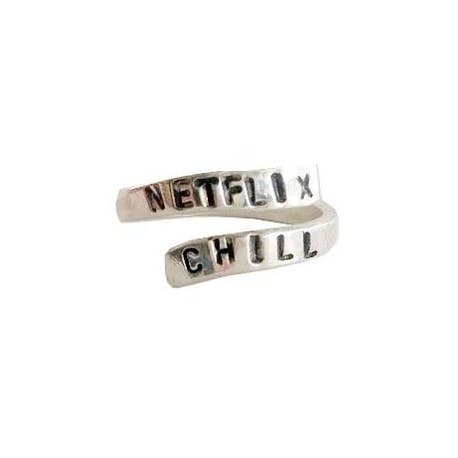Sweet 1985 - Wholesale Band/Stacked Ring - Netflix N Chill Ring0