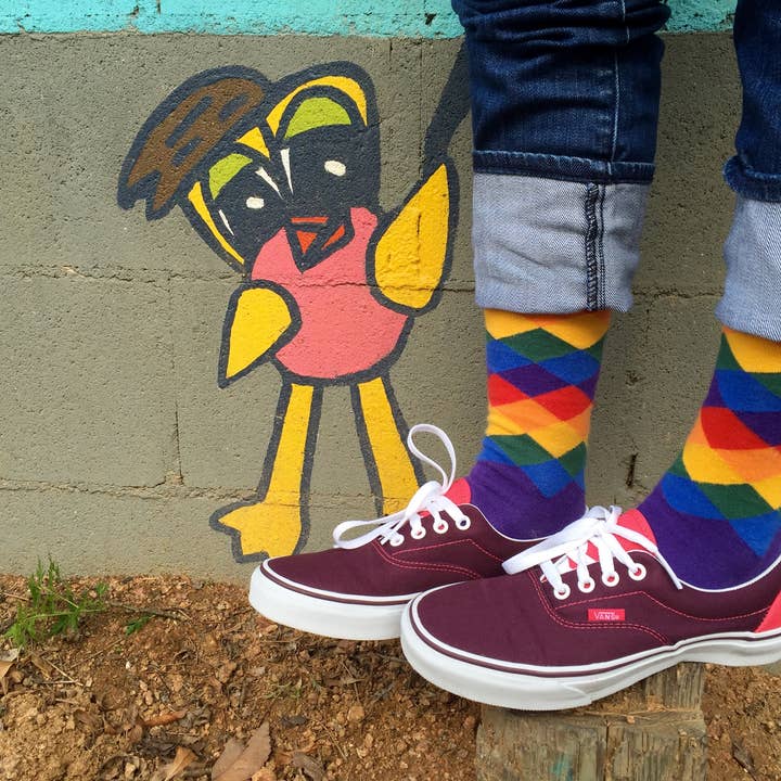 Pride Socks - Wholesale Socks - Unisex - Unisex Business Causal- Argyle Magic1