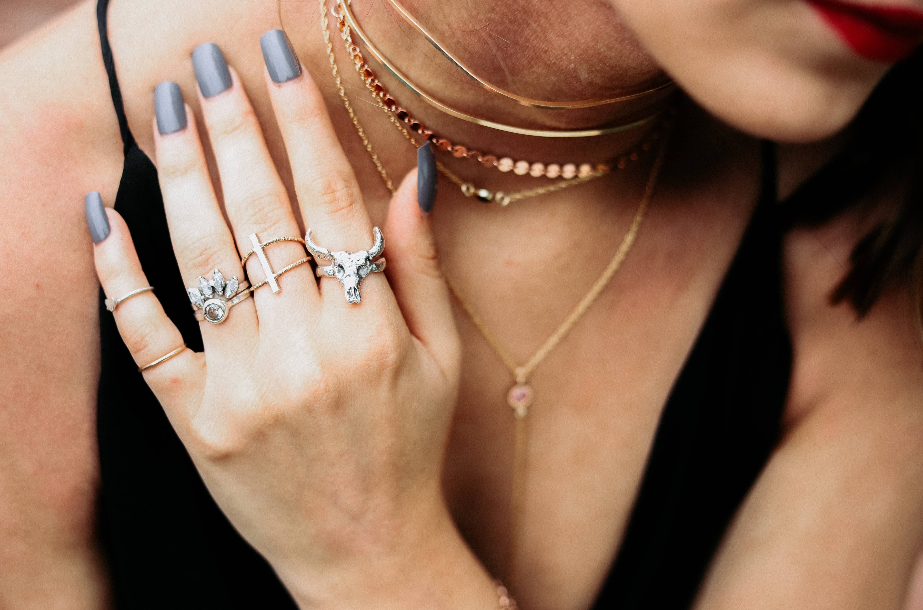 Sweet 1985 - Wholesale Choker/Collar - Rose Gold Circle Choker0