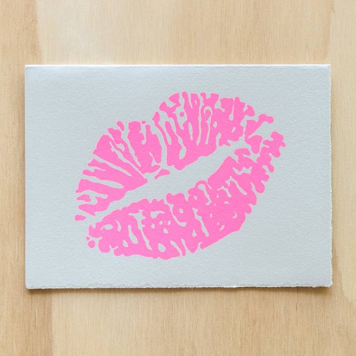 LIPS GREETING CARD for wholesale by Alphabet Studios