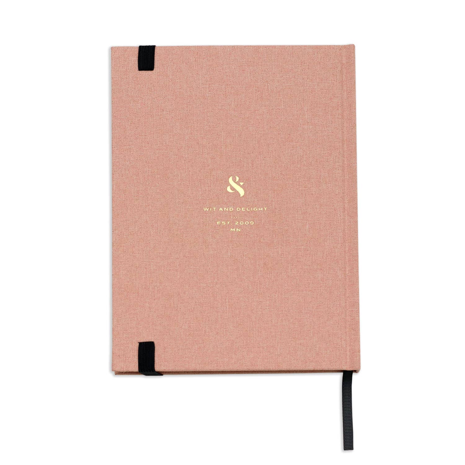Wit & Delight - Wholesale Journal/Diary - Pink Linen Note to Self Journal1