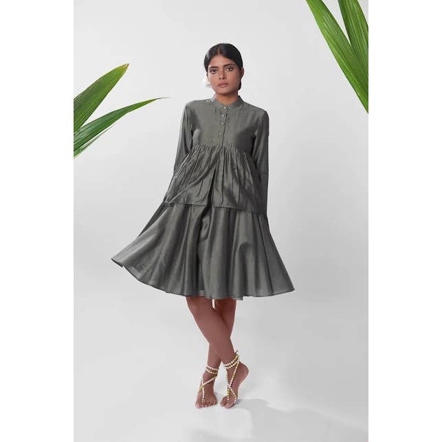 Ash Metal Dress for wholesale by Clothcrafte