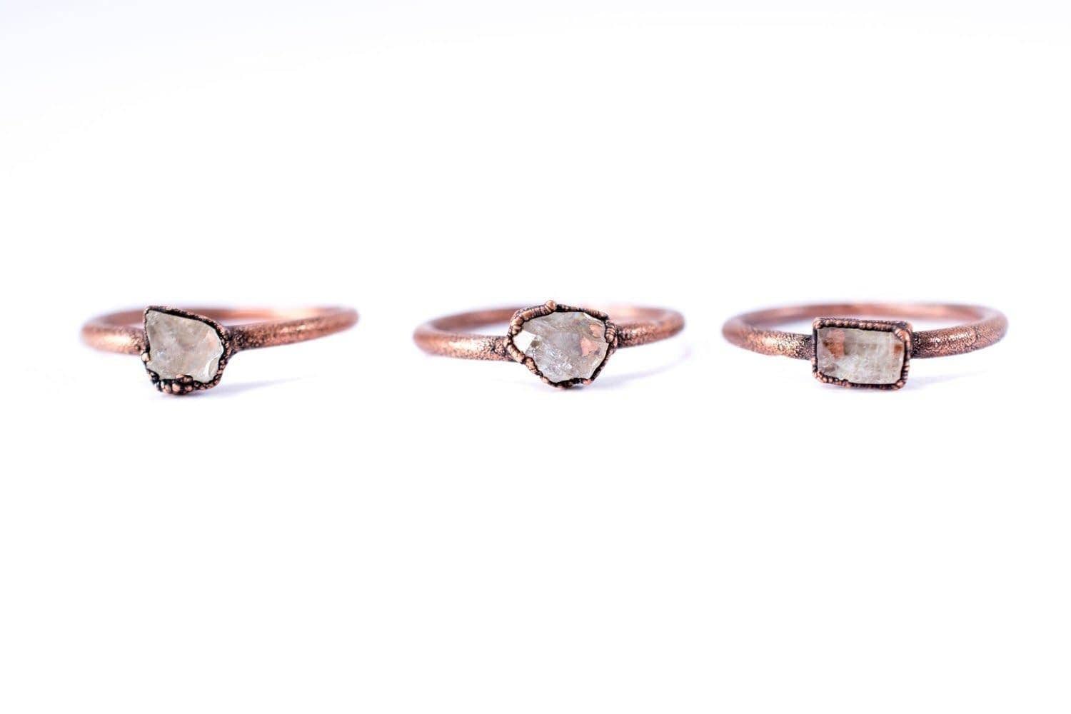 HAWKHOUSE - Wholesale Single Stone/Solitaire Ring - Utah Topaz Ring in Repurposed Copper1