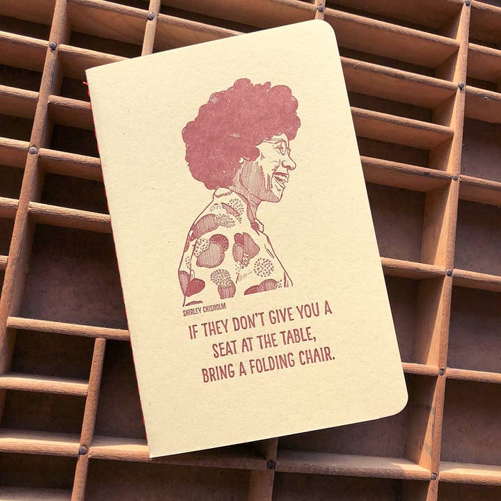 Blackbird Letterpress - Wholesale Notebook - Shirley Chisholm notebook3