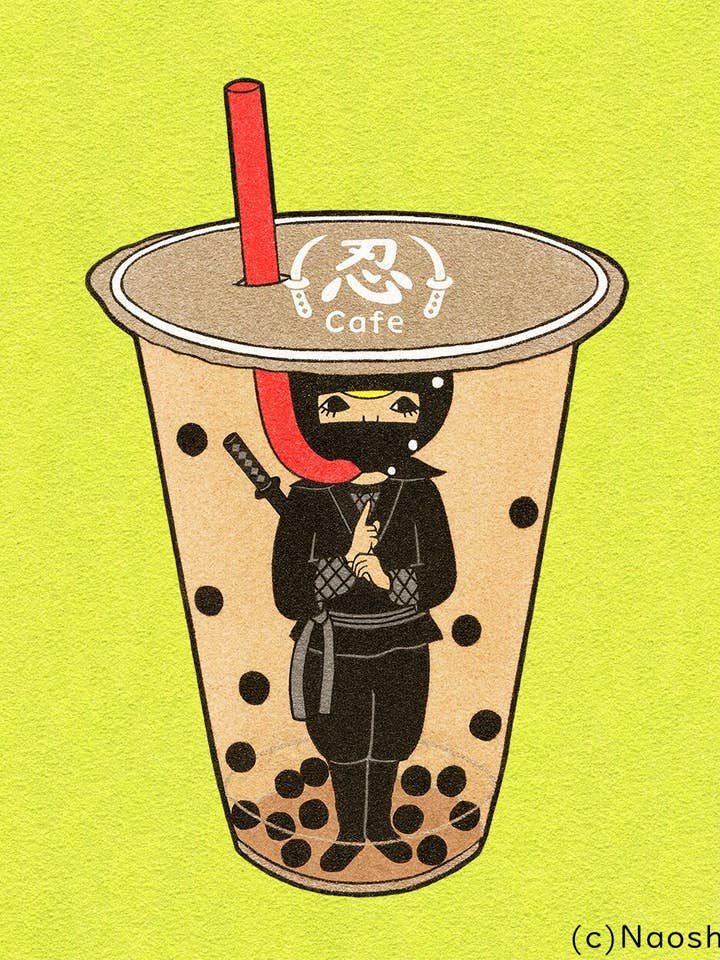 Impresión artística 8×10】Boba Ninja para venta al por mayor de Naoshi