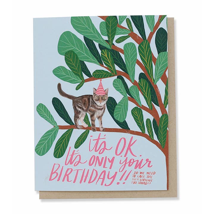 Thimblepress – wholesale Birthday card – Scaredy Cat Birthday Card