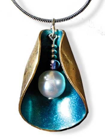 Blossom hanger - Teal voor wholesale door LeDanse Limited Edition Jewelry